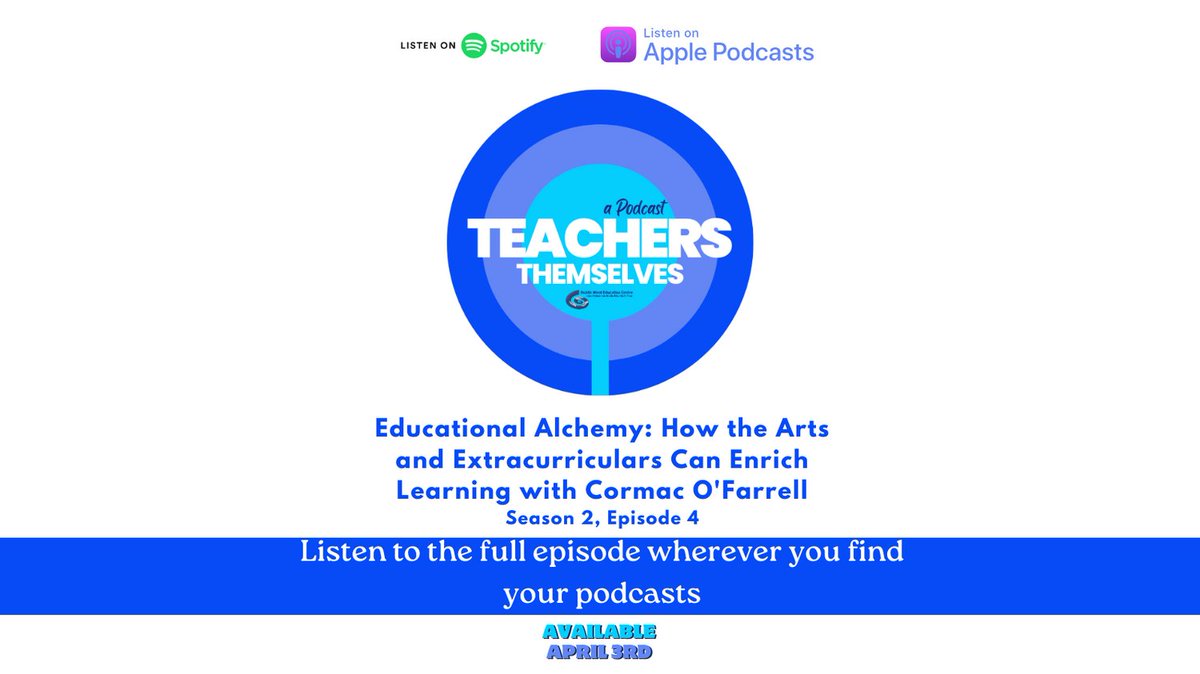 The fourth episode of the Teachers Themselves podcast is live tomorrow - April 3rd! Teachers Themselves is available on Spotify and Apple Podcasts, or wherever you find your podcasts. #podcastireland #teacherthemselves #irishteachers #podcastforeducators #educationalalchemy