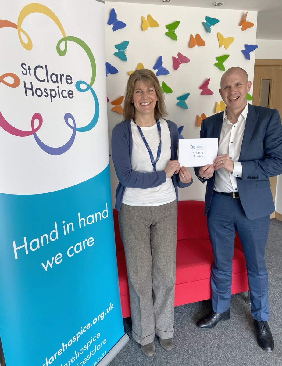 A lovely start to the week following the Easter weekend! The Hospital Saturday Fund has awarded a grant of £2,000 to St Clare Hospice for the purchase of a Specialist Hospice Companion also known as a 'Embrace' Bed. 💗 #TheHospitalSaturdayFund #StClareHospice #CommunitySupport