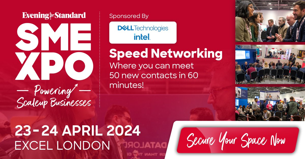 Join us at the SME XPO's Speed Networking, where you can connect with 50 new contacts in just 60 minutes! Sponsored by @Dell these sessions are designed to expand your professional network. Register now to secure your spot!👉sme-xpo-2024.reg.buzz/socialmedia #SMEXPO #SpeedNetworking