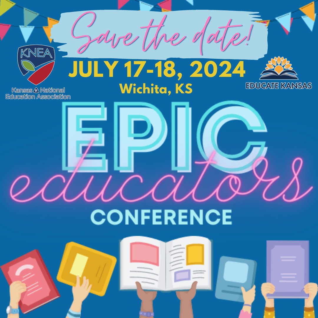 KNEA & Educate Kansas have once again joined forces to provide two days of exceptional professional learning aimed at helping you restore, renew & thrive in your teaching career! Let's kick off the year in an EPIC way! @EducateKansas @kneanews #KSLeaders #Inspired2Teach