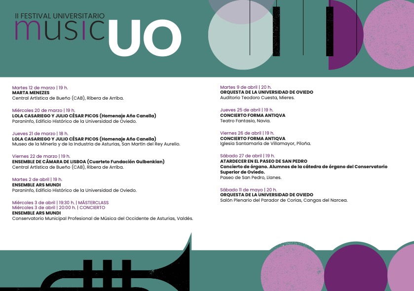 Esta tarde, a las 19 h., en #Paraninfo <a href="/uniovi_info/">Universidad Oviedo</a>, concierto de Festival #MusicUO con Ensemble Ars Mundi #ArsMundiEnsemble, que cumple 15 años, dirigido por el maestro Yuri Nasushkin <a href="/NasushkinYuri/">Yuri Nasushkin</a> 
Obras de #Arriaga #Boccherini
Estreno absoluto de <a href="/jorgediegomusic/">Jorge Diego Valera</a> Valera
