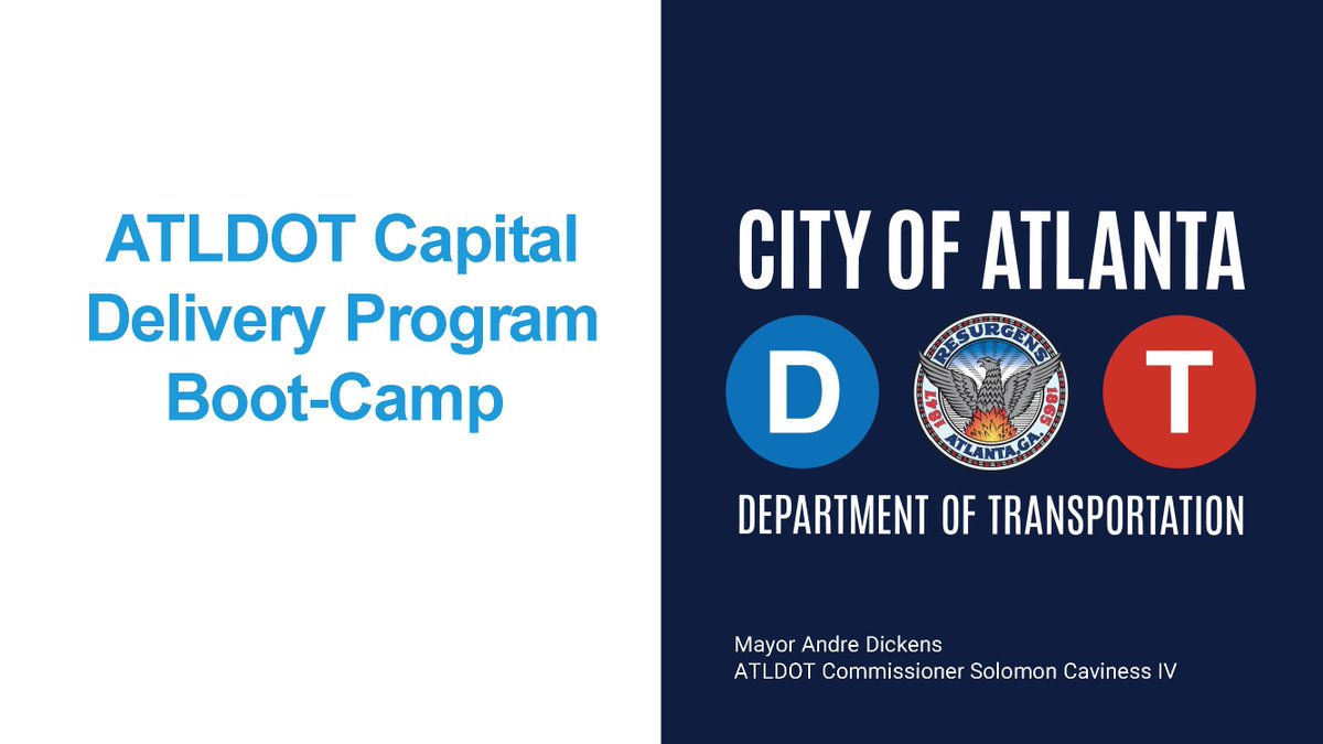 Atlanta Department of Transportation (ATLDOT) leaders started the morning with a collaborative session. Our Capital Delivery team experienced their first of many Project Delivery Bootcamps, focusing on guiding projects from inception to completion. #MovingAtlantaForward