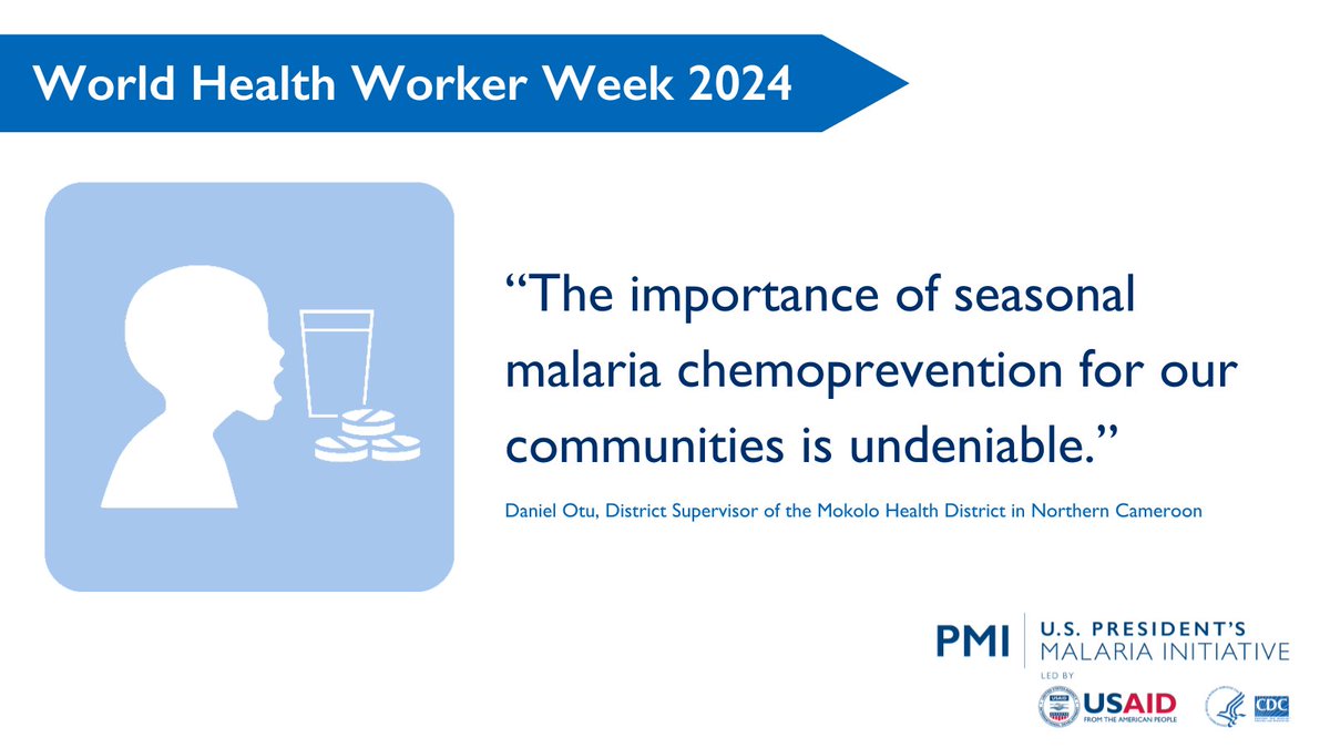 🦟s flourish during the 🌧️ season, putting young children at higher risk for malaria. @PMIgov supports seasonal campaigns where #HWHeroes deliver lifesaving preventive medicines to children and help them stay healthy and #EndMalaria.