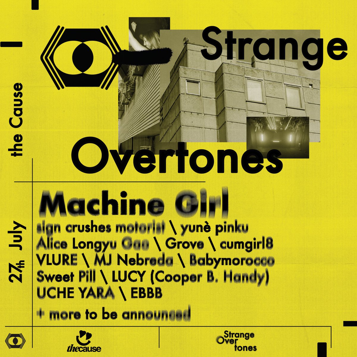 #DISKAgency artists @machin3gir1 are headlining London's Strange Overtones Festival this year, with @cooperbhandy also on the lineup. Both are booked via simon @ disk - agency . de