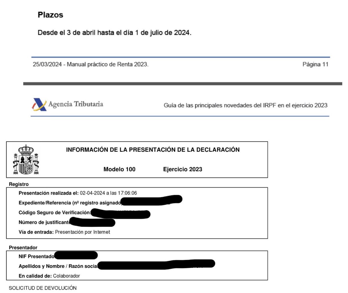 🧐Pregunta seria del día.

¿Como es que si el plazo de presentación del IRPF 2023 comienza 📆 mañana 3/04, hoy día 2 ya hemos podido presentar la primera? 

😂😂 Increíble.

Os esperamos en <a href="/parlorenzo/">Parlorenzo</a> hasta el 1 de julio.

949227247 info@parlorenzo.com. 

#AgenciaTributaria