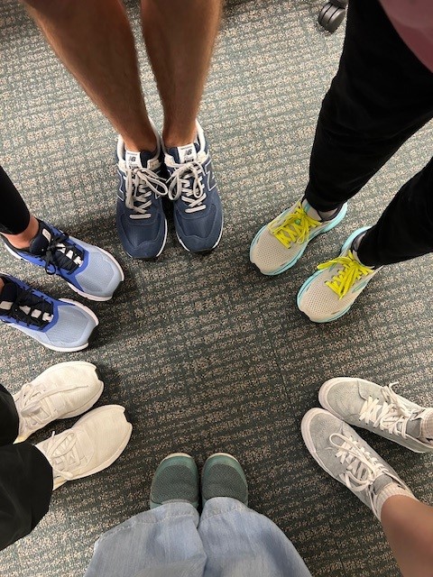 People who conduct clinical trials are on their feet a lot of the time - One great benefit of working in academic research.