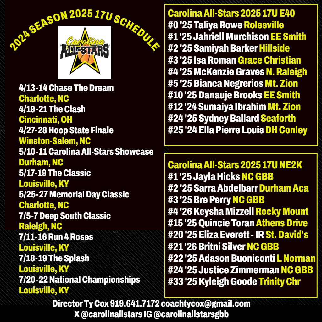 Carolina All-Stars Girls Basketball tweet media