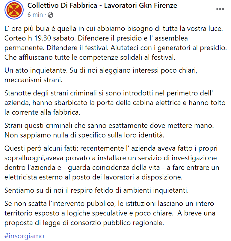 Il tempo dello squadrismo criminale.