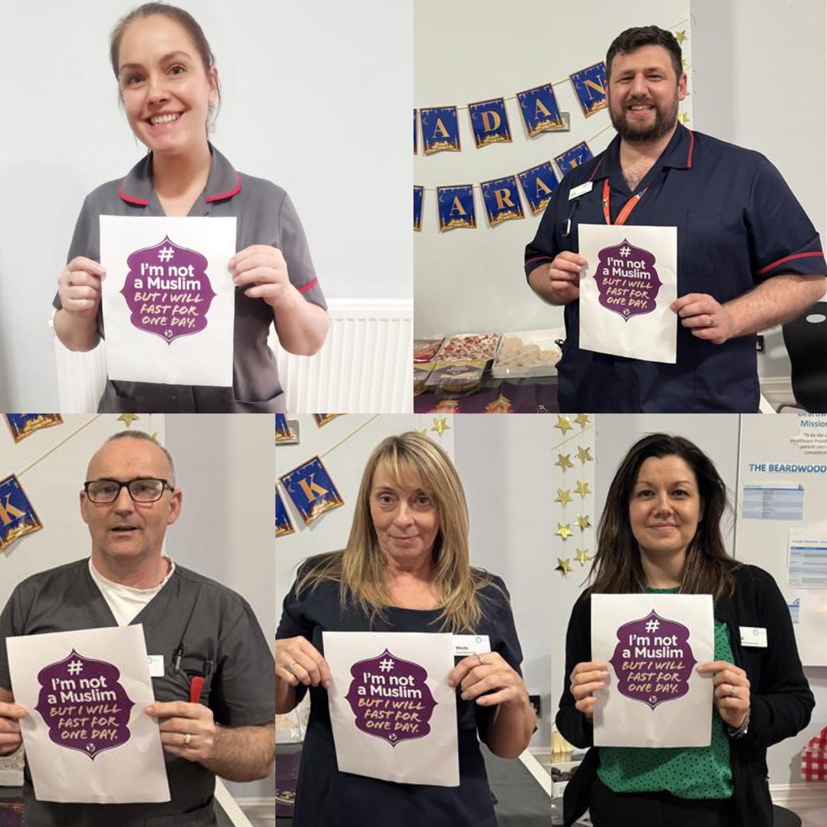 A group of non-Muslim members of staff at The Beardwood Hospital took part in our #imnotamuslimbutiwillfastforoneday campaign. “We took part to understand the beliefs and values of the Islamic faith, and to share the experience with our friends and colleagues.”
#Ramadan