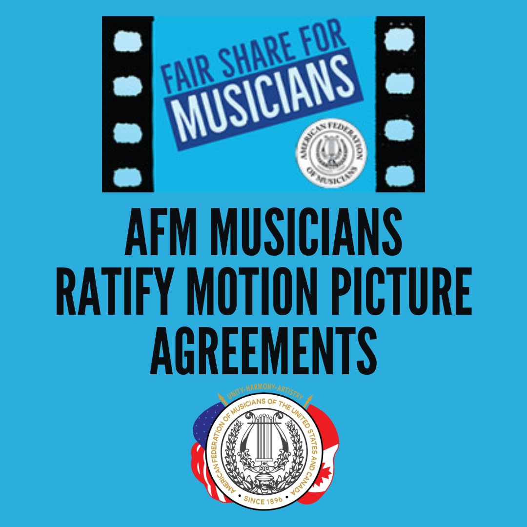 AFM is proud to announce the ratification of the Basic Theatrical Motion Picture and Basic Television Motion Picture Agreements contract. bit.ly/3U0brtH