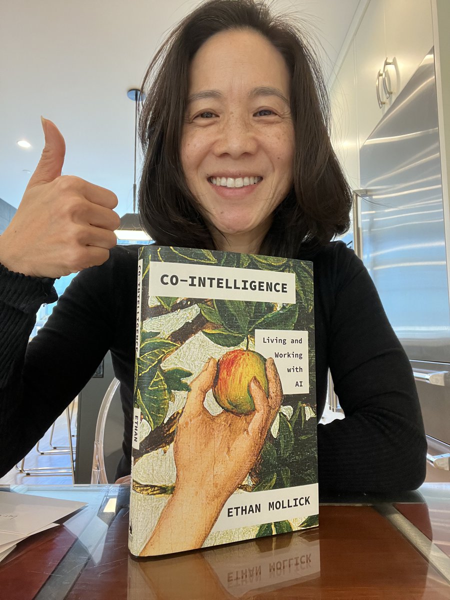Generative AI has an oracle, and his name is @emollick. Co-Intelligence is the very best book I know about the ins, outs, and ethics of generative AI. Drop everything and read it cover to cover NOW: a.co/d/bO18ouF