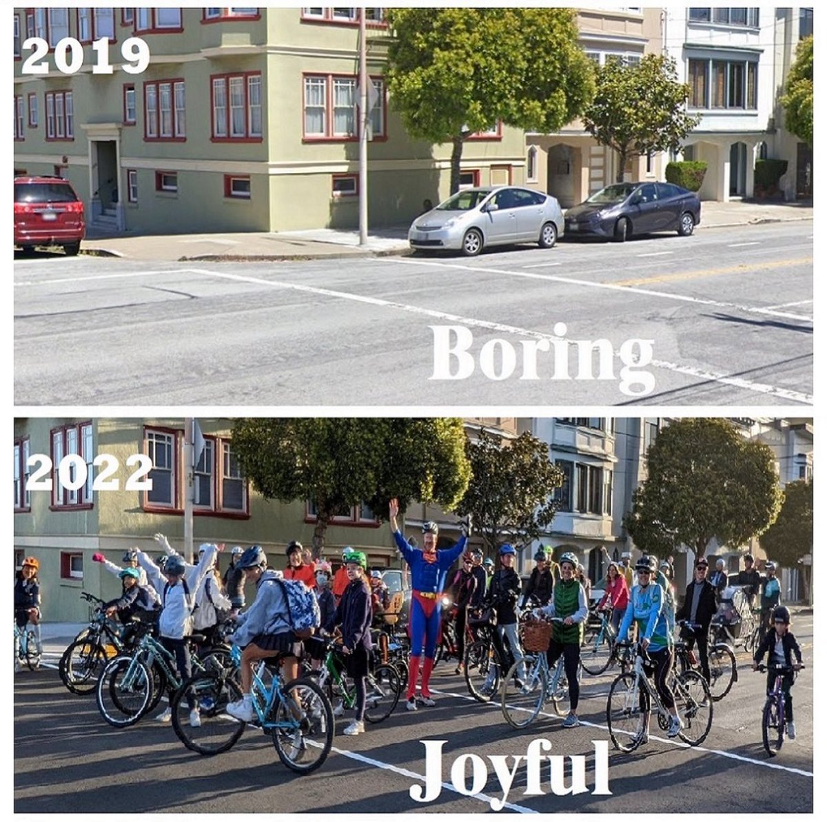 Mayor @LondonBreed, March 28: “We need…more opportunities for people to be together. Our public spaces should not only be safe but create joy.” Two kinds of urban streets do that best: car-free and car-light ones. Expand and protect them everywhere.