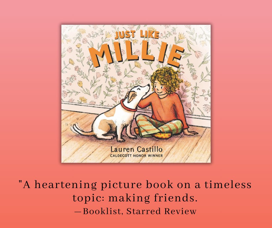 Happy book bday to JUST LIKE MILLIE by Lauren Castillo! A shy young girl finds exploring her new city and making friends overwhelming—until a rescue dog helps her uncover the bravery that was always in her: tinyurl.com/5n7ez7be