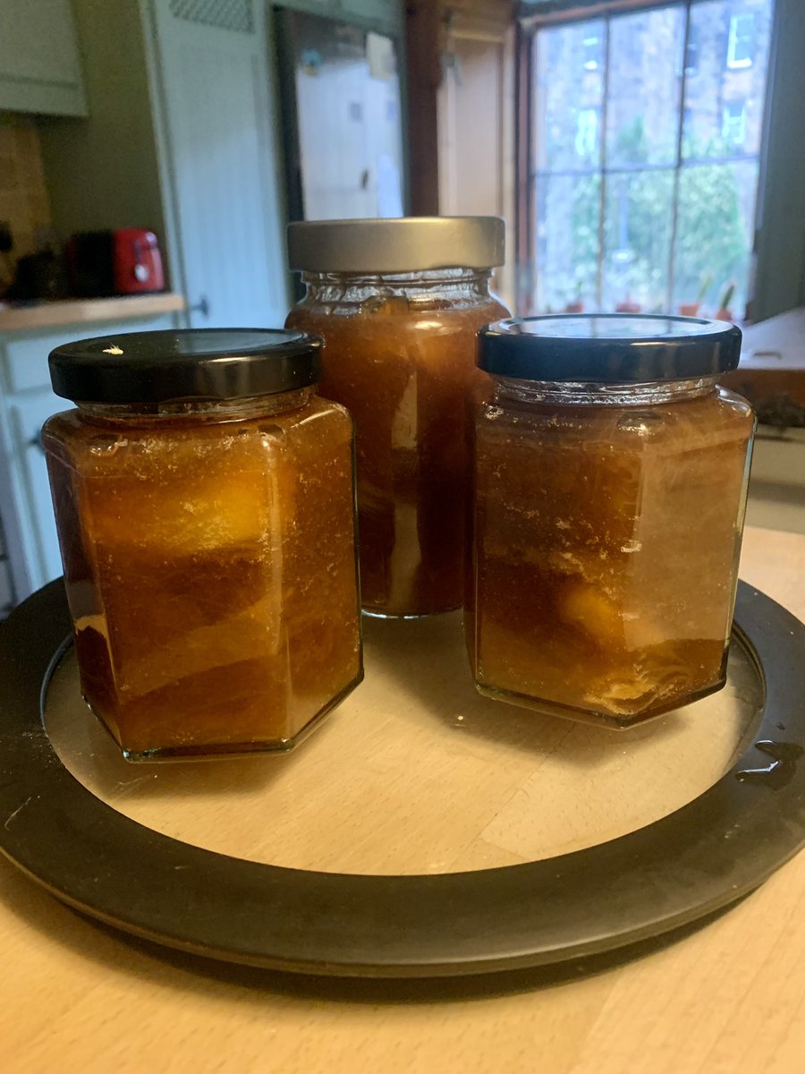 On this dreich April afternoon 🏴󠁧󠁢󠁳󠁣󠁴󠁿 I decided to turn our first allotment harvest of rhubarb, into jam 😊 perfect timing as I’ve just munched the last morsel of last year’s greengage jam 😊