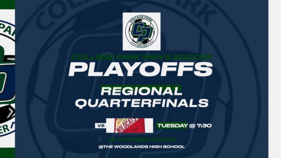MATCHDAY - REGIONAL QUARTERFINALS!

Tonight we make the short trip around the corner to TWHS for our matchup tonight against Cy-Woods. Kickoff is 7:30. 

Come out and support the squad as we look to advance to round 4 and the regional tournament in Round Rock!

#SIDEBEFORESELF