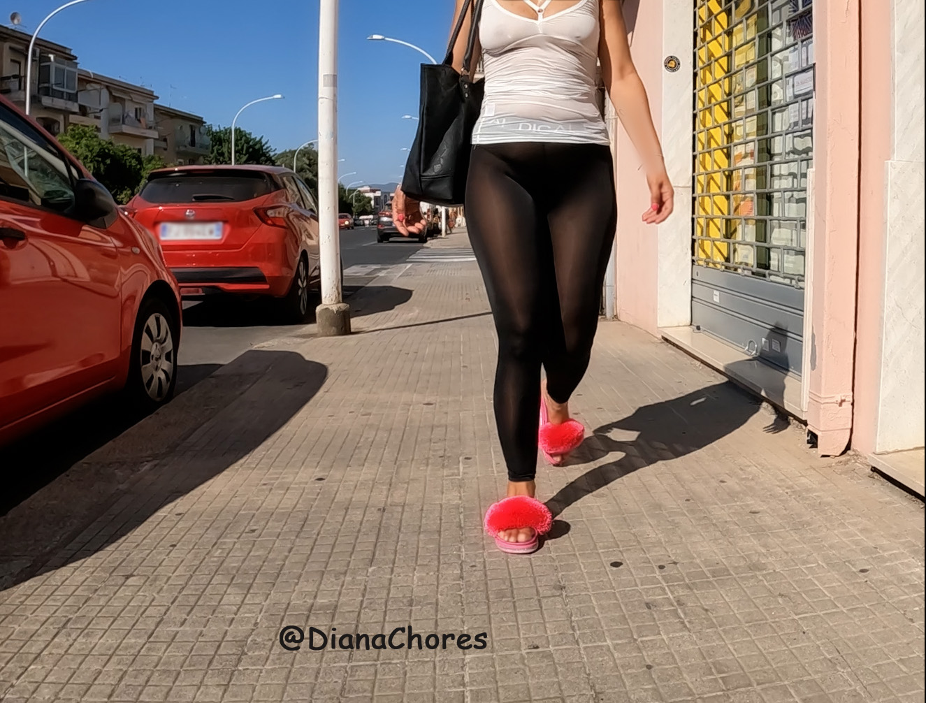 sheer leggings in public  / X