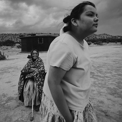 Filmed with an almost entirely Indigenous crew, 'Frybread Face and Me' shares the journey of two Navajo cousins. It is a story of family, hardship, loyalty, and knowing the importance of one’s roots. Seen here are Sarah H. Natani and Charley Hogan. 📷: ARRAY #MotherTongue2024