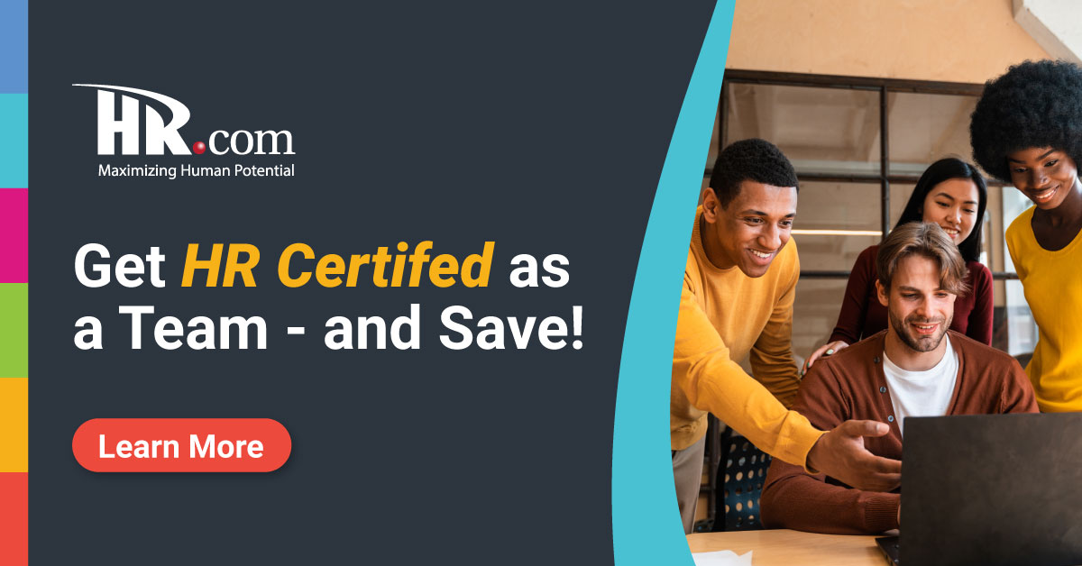 HRdotcom's tweet photo. Imagine having your whole #HR team certified by HRCI or SHRM. Did you know that we offer special group rates for certification preparation for teams of 5+ and even more perks for 12+? Learn more about group #HRcertification today! https://t.co/L20eZPoY3J https://t.co/LXBEkDMo9P