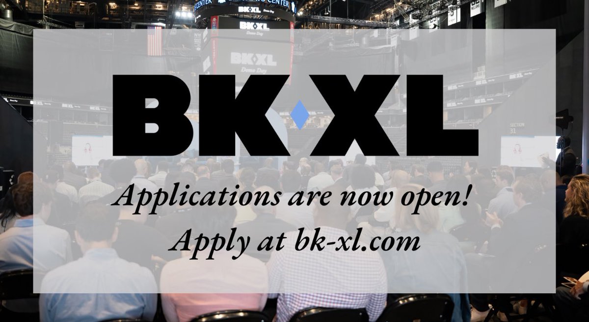 we just launched apps for our next cohort 🎉 we’re investing a $125K SAFE for 7% in up to 12 underrepresented pre-seed founders to build with us in brooklyn from july to sept visit bk-xl.com for more details and to apply!