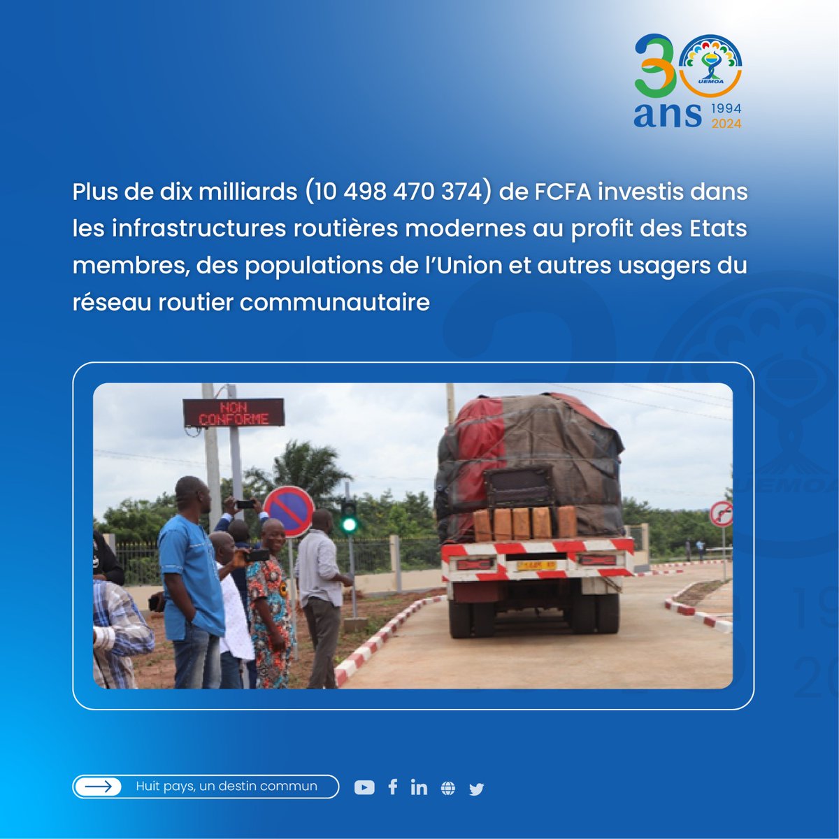 #UEMOA #CommissionUEMOA #integration #transport #TransportRoutier #afriquedelouest #pesage #routes #controleroutier #stationdepesage