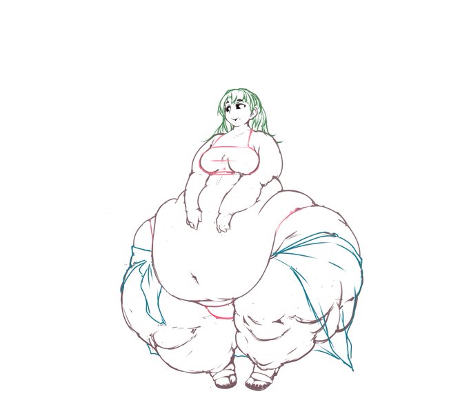 コミッションのラフ 差分が多いのは面白いね 