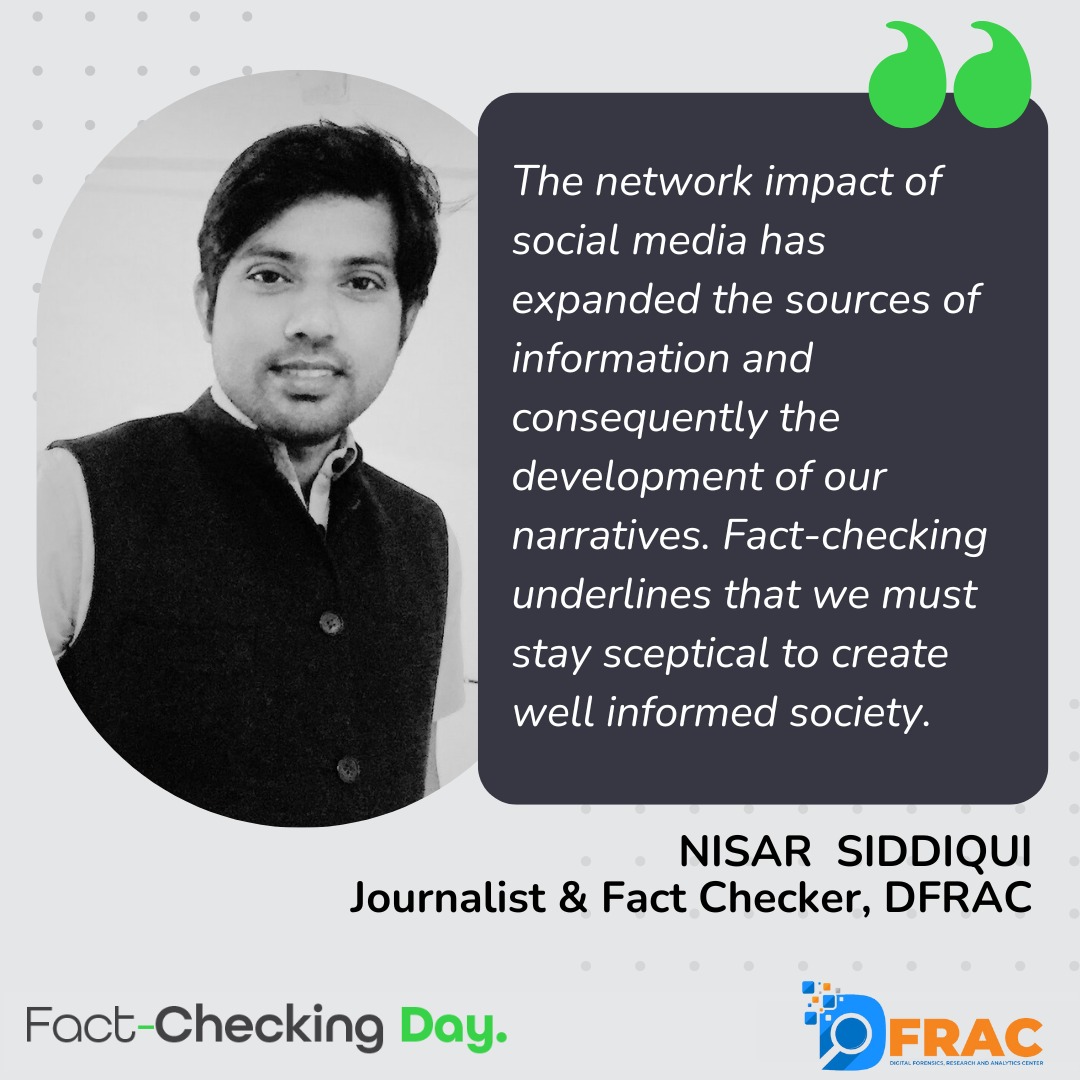 The network impact of social media has expanded the sources of information and consequently the development of our narratives. Fact-checking underlines that we must stay sceptical to create well informed society.
Follow- @DFRAC_org