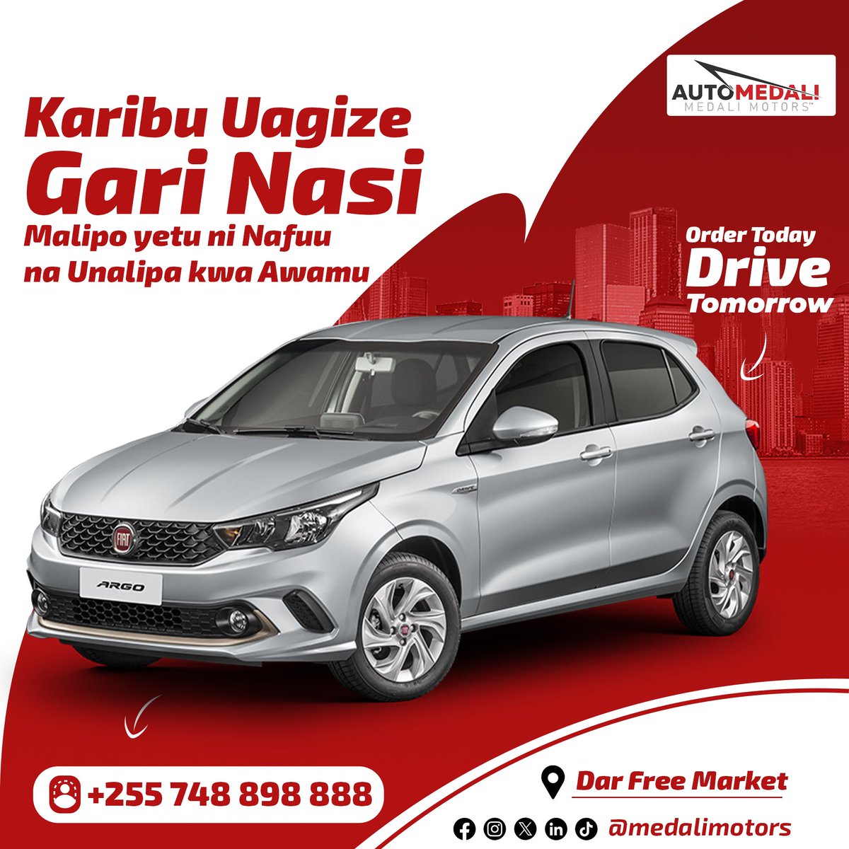 Unataka kuagiza gari?? Karibu @medalimotors tupo kwa ajili ya kazi hiyo @medalimotors ni Wabobezi wa kuagiza Magari kutoka sehemu mbalimbali duniani Malipo yetu ni kwa awamu mbili mpaka nne Fika Ofisini kwetu Dar Free Market Jijini Dar Es Salaam Au tupigie kwa #0748898888