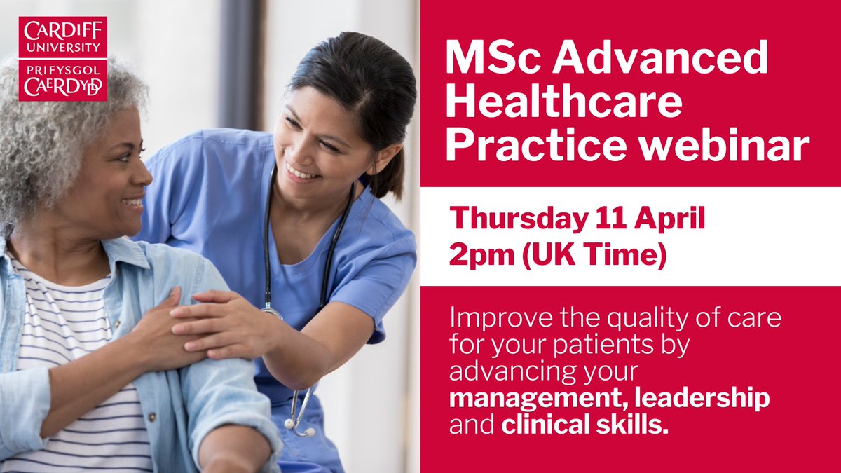 Join our webinar on Thursday 11 April to learn more about our MSc in Advanced Healthcare Practice, and how it could help you advance your career to the next level 🌠❤️‍🩹 Sign up now ⬇️ app.geckoform.com/public/#/moder…