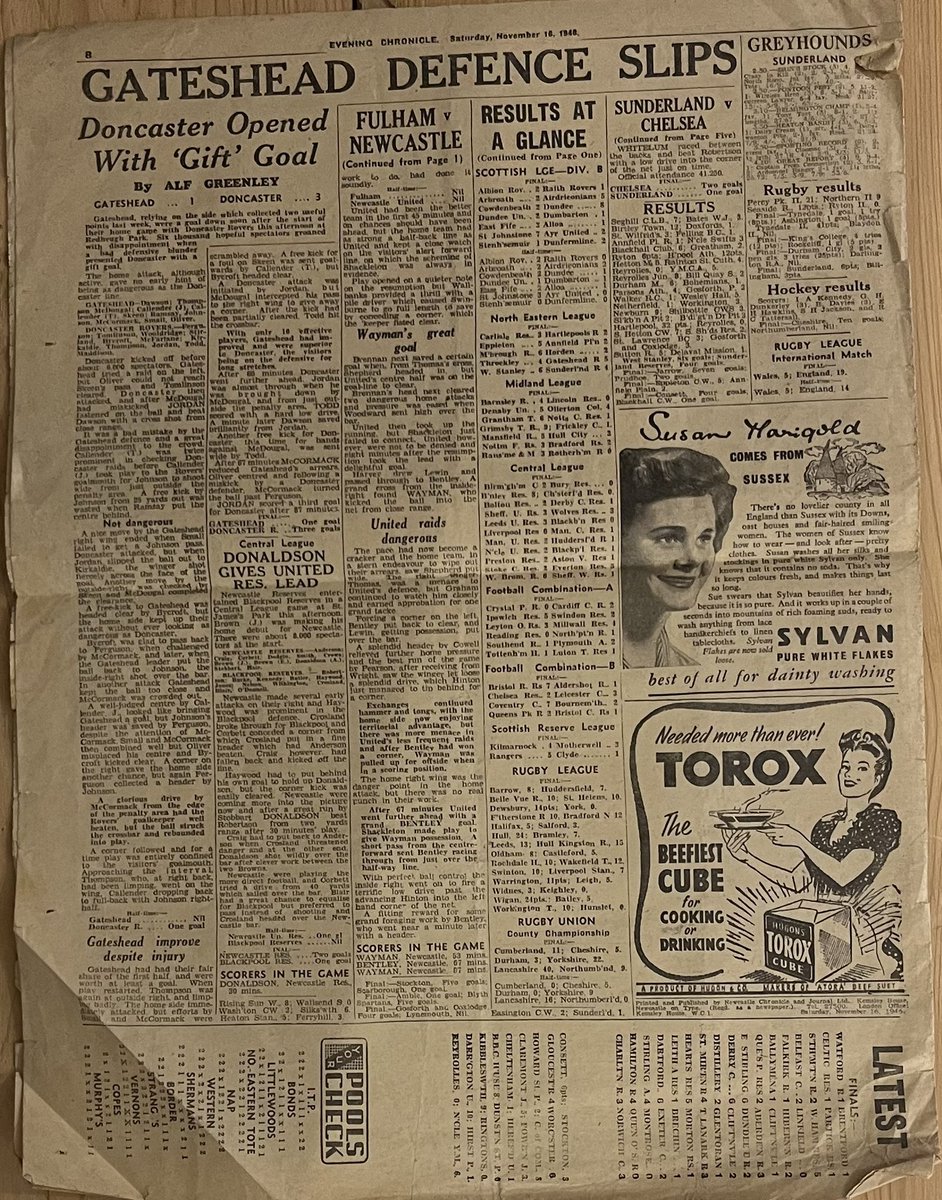 ian cowell (@ircowell) on Twitter photo 16th November 1948 Fulham 0-3 <a href="/NUFC/">Newcastle United</a> match programme, report & The Chronicle front and back cover 16th November 1948 Fulham 0-3 <a href="/NUFC/">Newcastle United</a> match programme, report & The Chronicle front and back cover