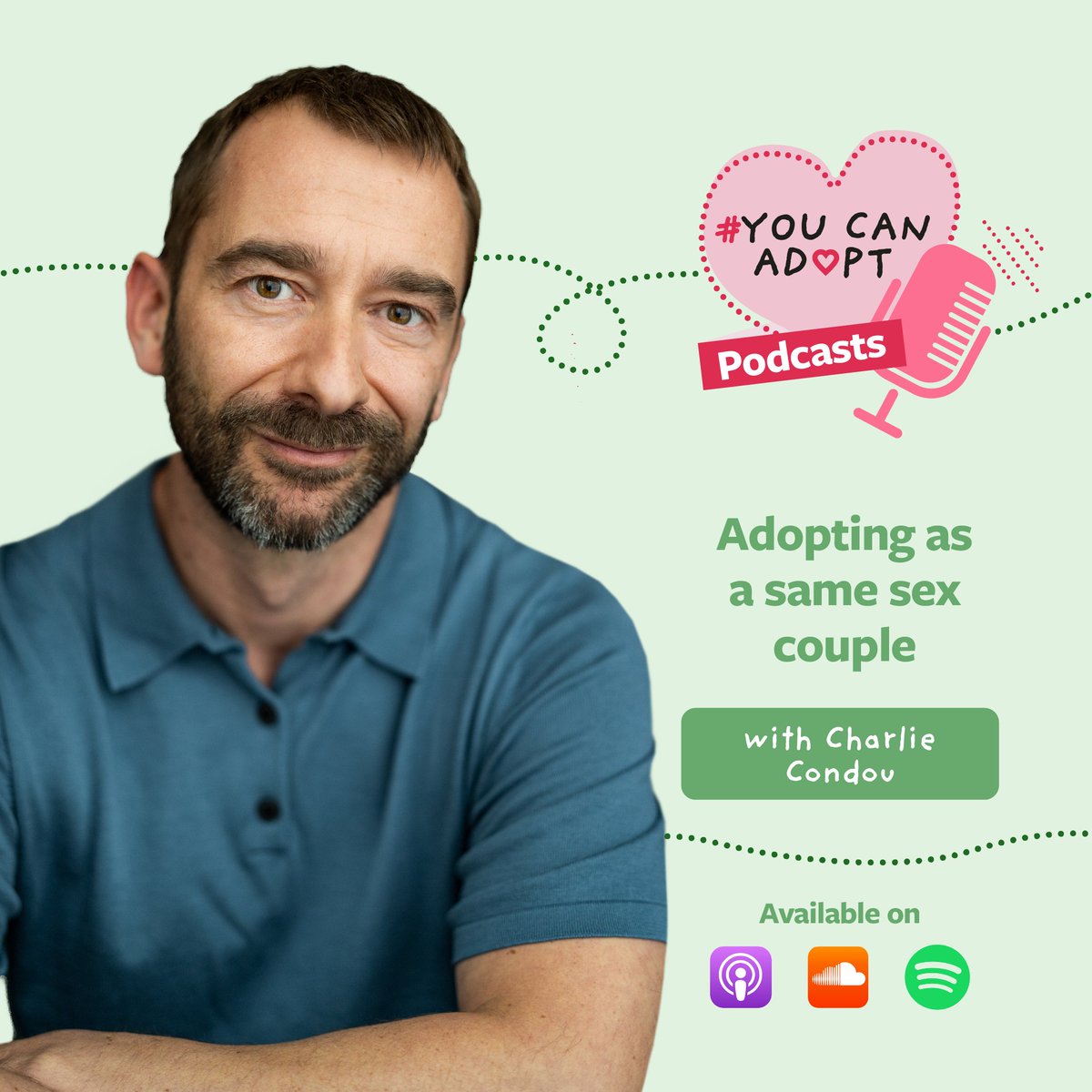 Are you up to date with our podcast series? 🎧 In this episode, former Coronation Street star, @Charliecondou, chats to adopters, Adam and Daniyal, about their road to adoption as a same-sex couple. Listen now wherever you get your podcasts 🎙️💬