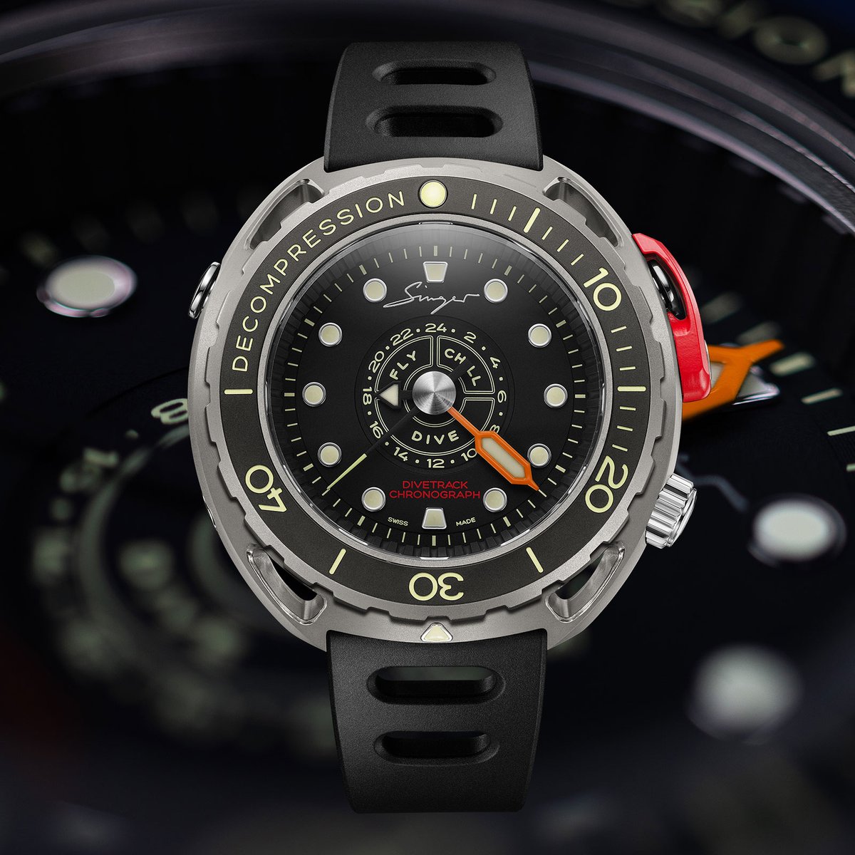 SJXwatches's tweet photo. Singer Reimagined pivots from its usual auto-racing timers to a dive chronograph with a diving scale, serious tool watch aesthetics, and a surprisingly enormous price. Details on SJX Watches: https://t.co/kmxtStokmb

#sjxwatches #singerreimagined https://t.co/tp3Ghxpf8s