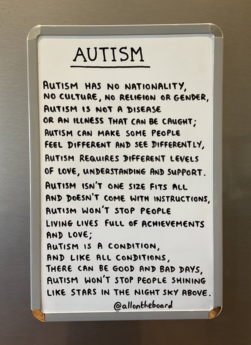 Today is World Autism Awareness Day. #WorldAutismAwarenessDay #Autism