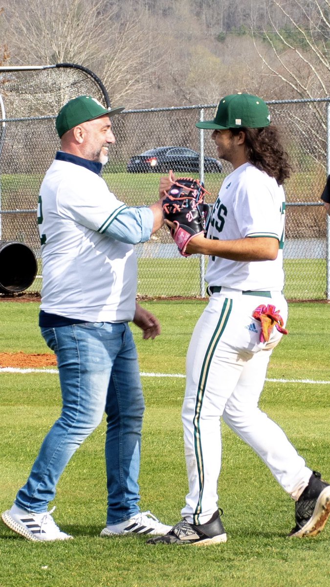 RabunGapEagles's tweet photo. Last week we bid adieu to an all-time great Eagle. Coach Cox has been instrumental in building our school and athletics programs to what they are now! In his final act as an Eagle on campus, Coach Cox threw out the first pitch at Thursday’s baseball game vs Tallulah Falls. https://t.co/CCWygHNkaU