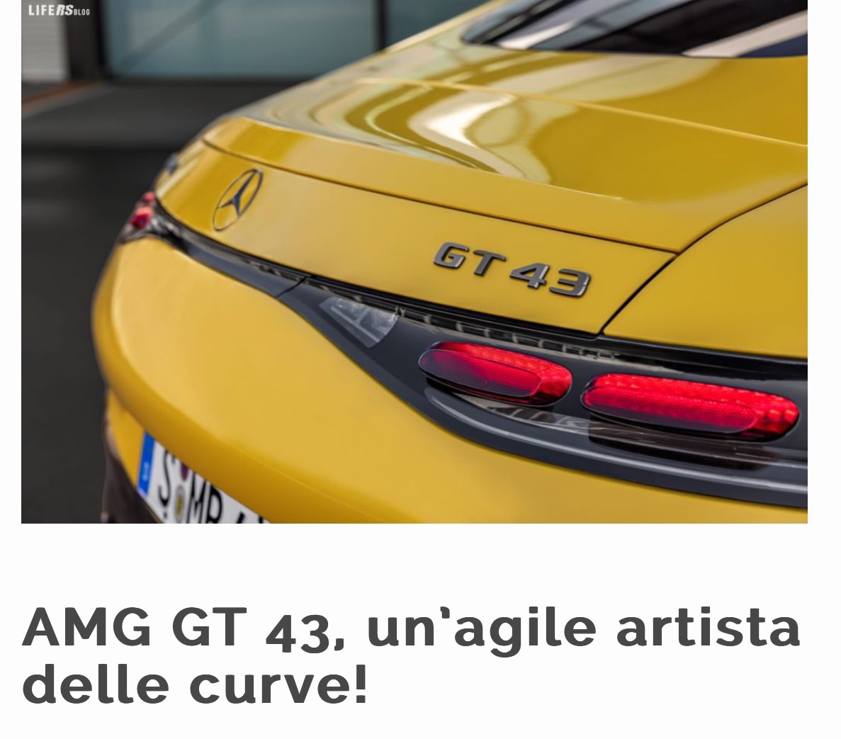 lifersblog.com/novita-auto/am… @MercedesBenz_IT @MercedesBenz @MercedesAMG #Mercedes #amg #gt43 #supercar #car #news #blog #blogger #lifersblog