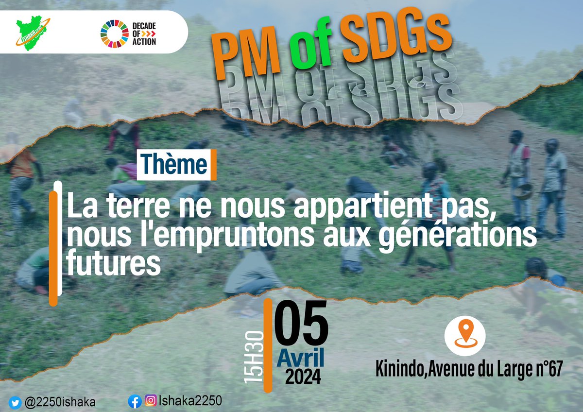 🟢 Saviez-vous que chaque choix que nous faisons, influence l’avenir de la #planète ainsi que celui des générations futures? 🔶 Rendez-vous ce vendredi, un après-midi dédié aux #ODD sous le thème: 🌏« La #terre ne nous appartient pas, nous l’empruntons aux générations futures »