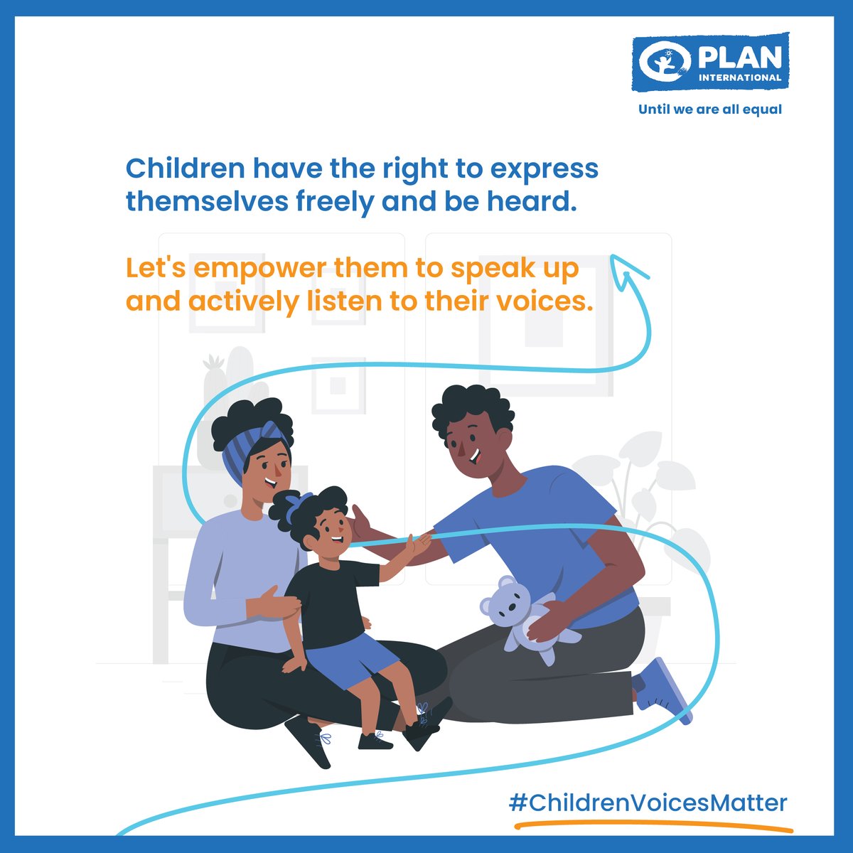 Children have the right to express themselves freely and be heard. Let's empower them to speak up and actively listen to their voices. #ChildrenVoicesMatter