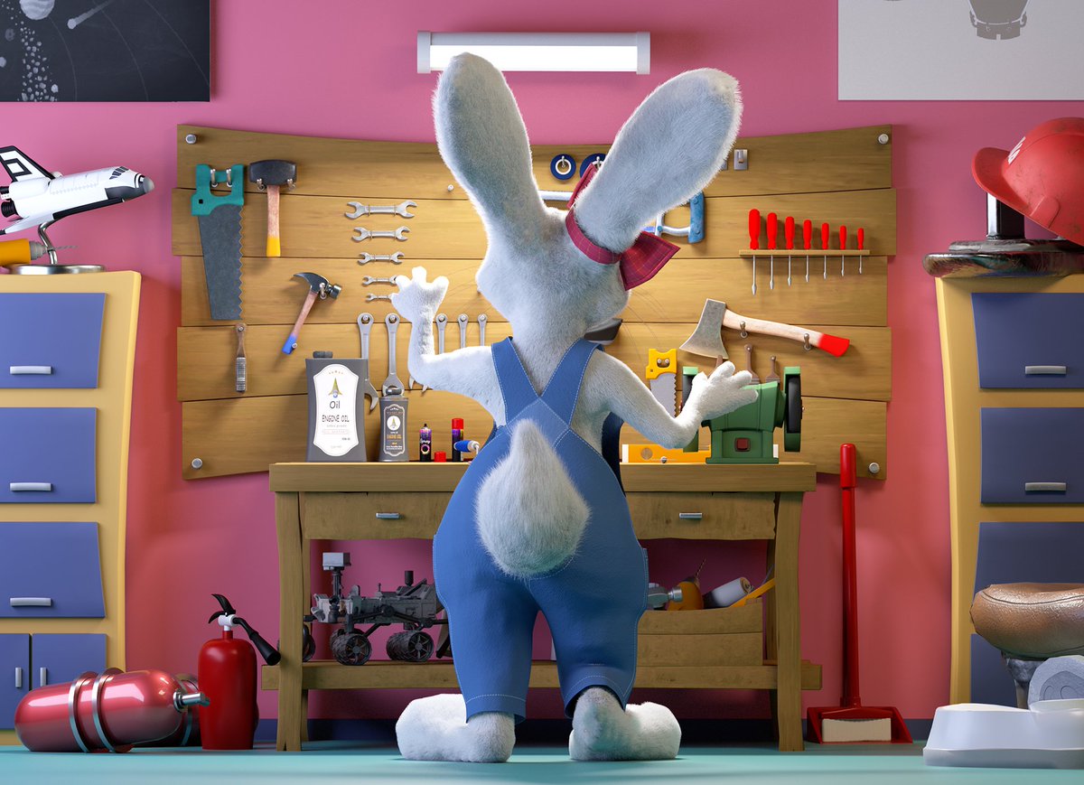 spaceNougatine's tweet photo. To achieve dreams as big as being an astronaut bunny. We need to select the right tools. 

First let's build a ship. The plans are currently being drawn by our artist engineer Korigimul that will draw everything we need to go safely around the universe. 

#3Danimation #serie https://t.co/CONlnwCDYw