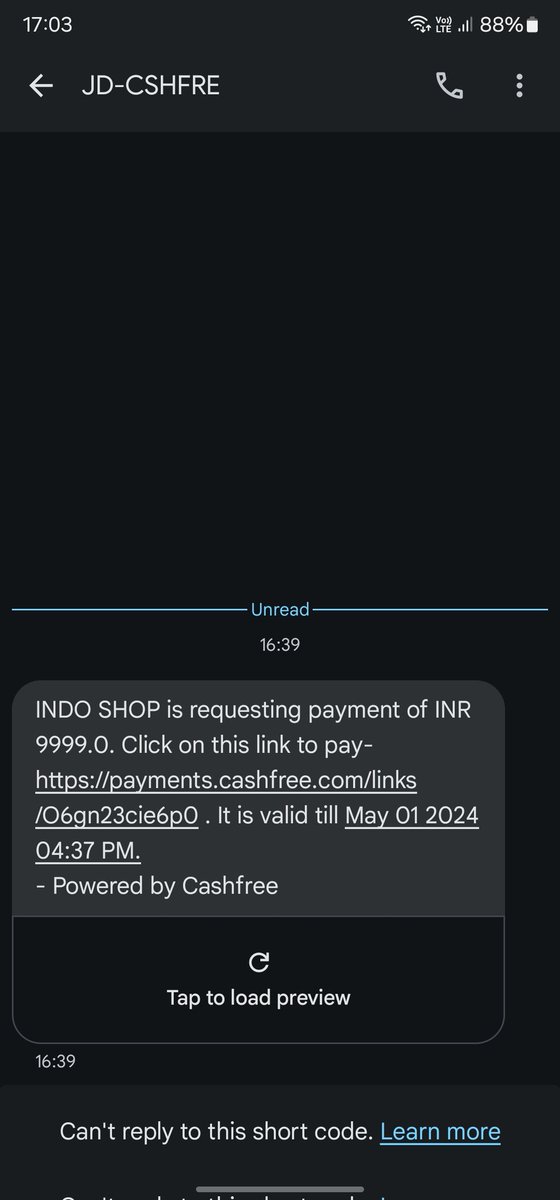 FatherofTweet's tweet photo. @SupportCashfree Hi cashfree some guy called me today and told me about credit card services somehow I managed to understand that guy was fraud and he is using your gateway for making purchase.. Here is the link of that https://t.co/Z6a3LUx3c2 https://t.co/0Zvv8LcMSC