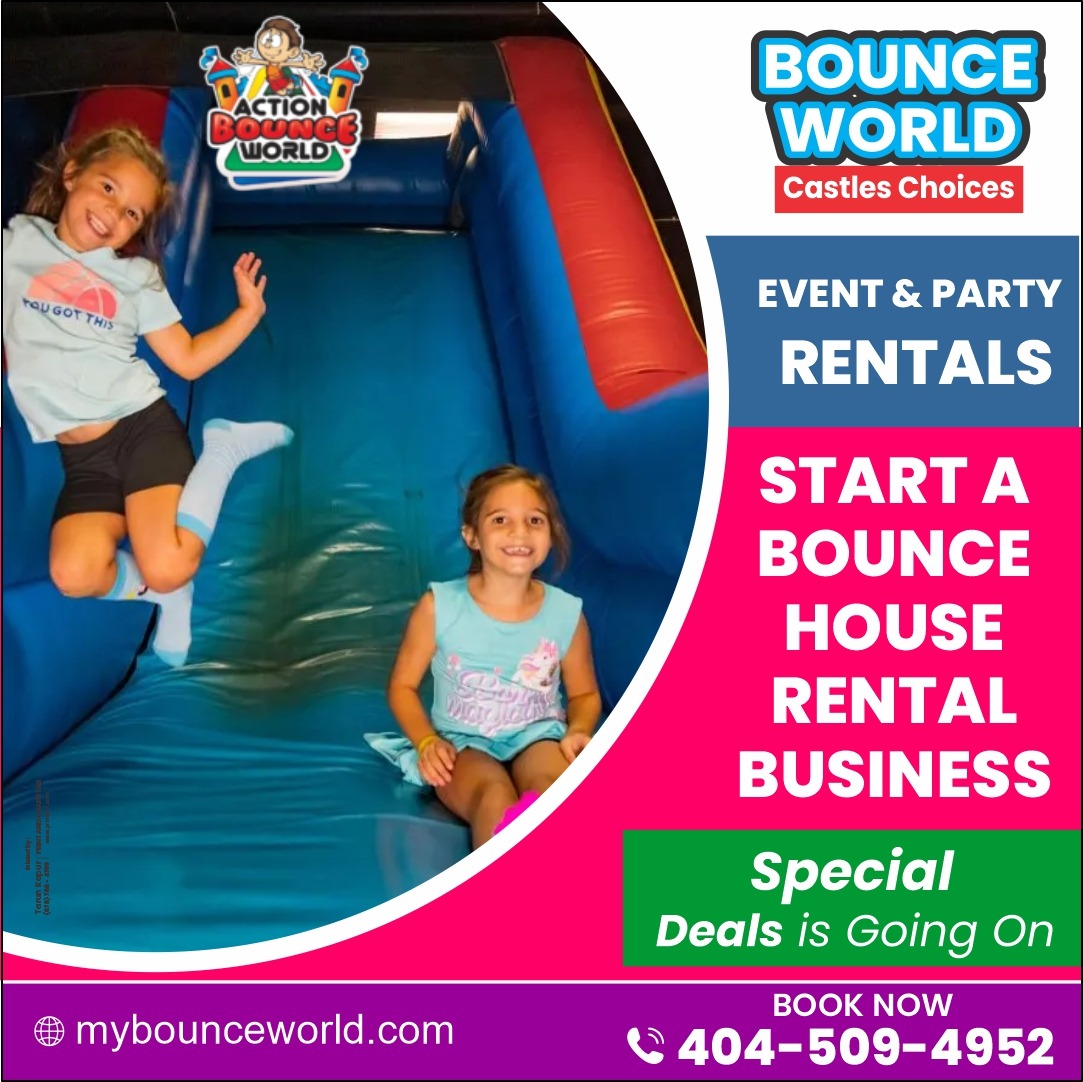 Jumpstart the excitement with our bounce house rentals! Unbeatable deals await - book now for endless fun! 🎉 
.
.
Tags
#BounceIntoTheFun #PartyWithUs #BounceHouseFrenzy #OutdoorPlaytime #FamilyEntertainment #JumpAndPlay #MyBounceWorld #FunForAllAges #atlanta #GA #USA