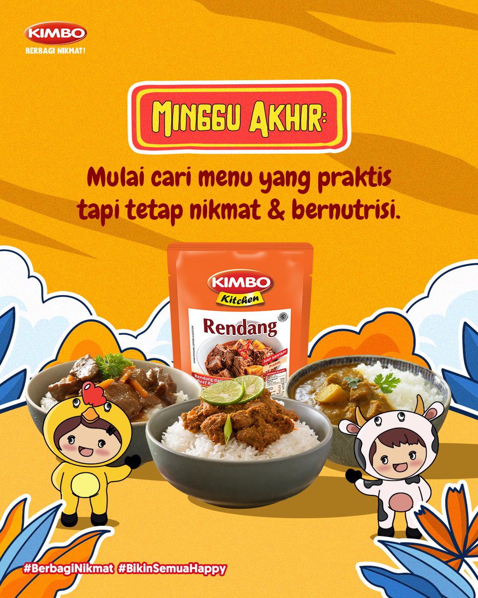 Dari minggu ke minggu, kayaknya makin bingung ya sama menu sahur 😅

Ada semur, rendang, dan kari yang rasanya otentik, mantapp banget 😋

#Kimbo #BerbagiNikmat #NikmatBerkualitas #BikinSemuaHappy #LebihMengertiKeluarga  #SajianRamadanKimbo #KIMBOKitchen #SiapSantapSetiapSaat