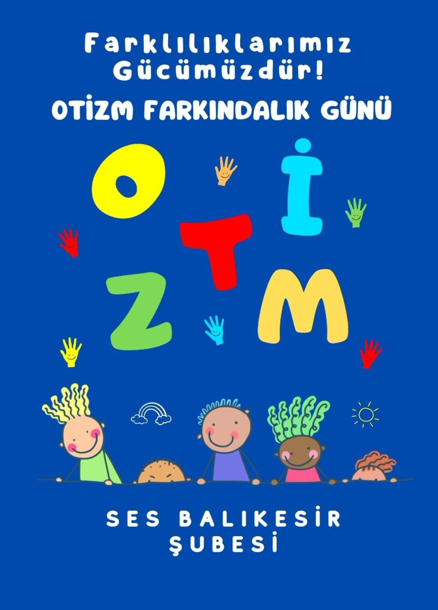 2 Nisan Otizm Farkındalık Gününde,
Otizmin eksiklik değil,farklılık olduğunu belirterek, her biri çok özel çok güzel yetenekli otizmli bütün çocukların,arkadaşlarımızın gününü kutluyoruz❤️
#otizmfarkındalık