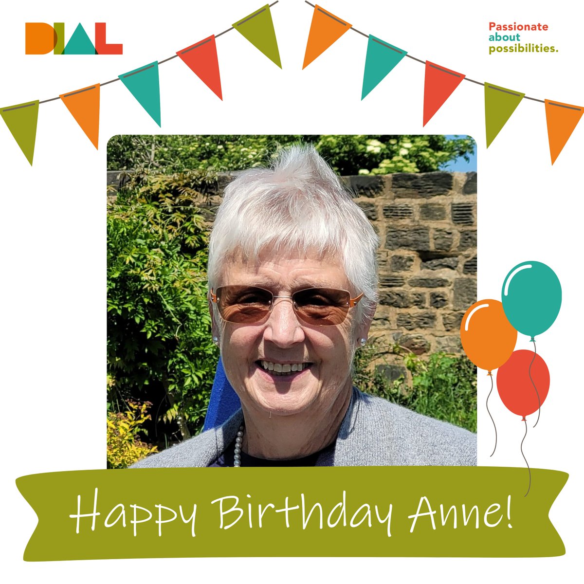 Happy Birthday to our wonderful Volunteer and Trustee, Anne! We hope that you have a lovely day 🎈 #PassionateAboutPossibilities #HappyBirthday #TeamDIAL