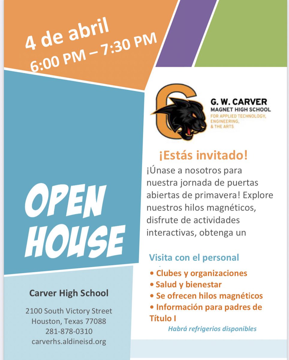 Matt Kirkpatrick (@carvervisualart) on Twitter photo See you at our open house this Thursday from 6-7:30! <a href="/NAHSCarver/">Carver NAHS</a> <a href="/mskochart/">Ms. Koch</a> <a href="/BS_VisualArt/">Brittney Smith</a> <a href="/CarverHS_AISD/">G.W. Carver HS</a> See you at our open house this Thursday from 6-7:30! <a href="/NAHSCarver/">Carver NAHS</a> <a href="/mskochart/">Ms. Koch</a> <a href="/BS_VisualArt/">Brittney Smith</a> <a href="/CarverHS_AISD/">G.W. Carver HS</a>