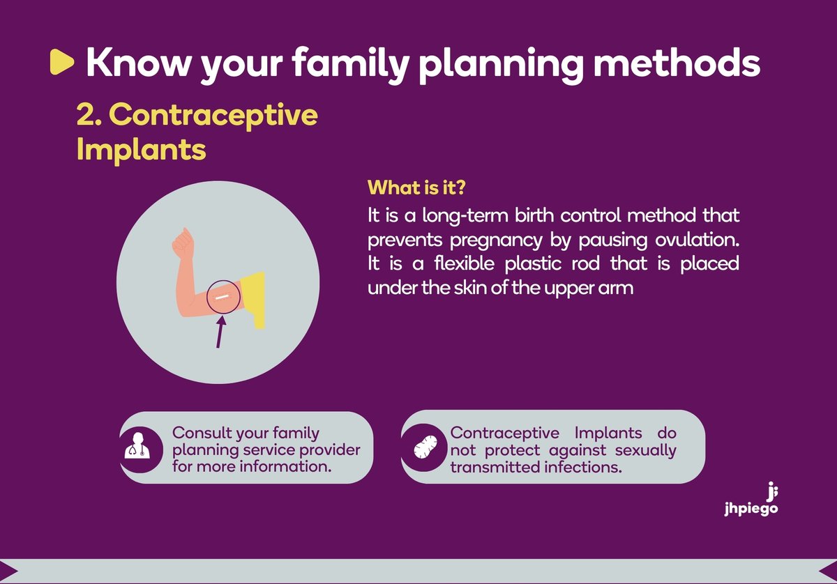 What do you know about contraceptive implants?
#FamilyPlaning #ImprovingHealth. #TransformingFutures.