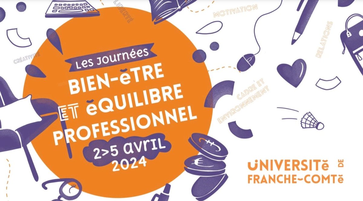 [#universitéEngagée] LIVE 🔴 Les journées bien-être et équilibre professionnel 🎉📚 La semaine de la QVCT à l’université est lancée ! Nous sommes à la MSHE pour la conférence d’ouverture introduite par la présidente de l’université, @WoronoffMacha