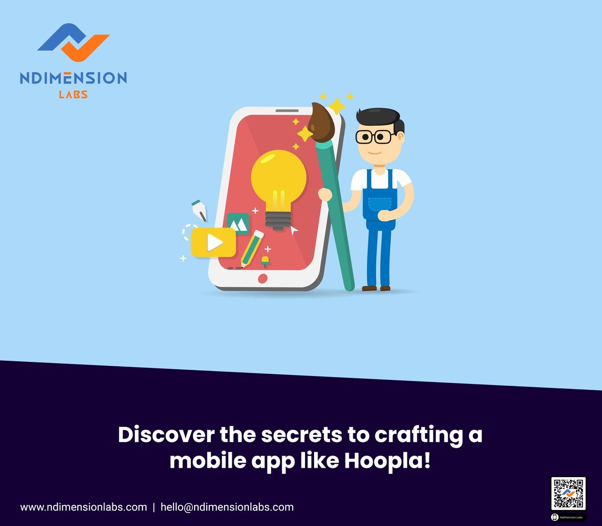 NdimensionLabs's tweet image. Do you want to make the next huge mobile application? 
With this in-depth tutorial, you will learn how to create an app similar to Hoopla step-by-step.
Take action right now to make your app idea a reality!

Learn more: rb.gy/8uhty6

#MobileAppGuide #BuildLikeHoopla