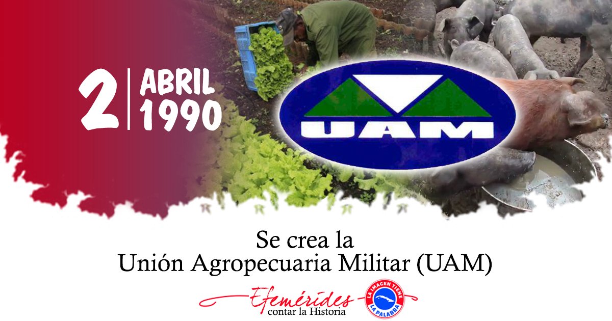 Hoy felicitamos a todos los hombres y mujeres que día a día laboran en la Unión Agropecuaria Militar y están celebrando sus 34 aniversario de creados. #CreaTuFelicidad #PuebloUniformado