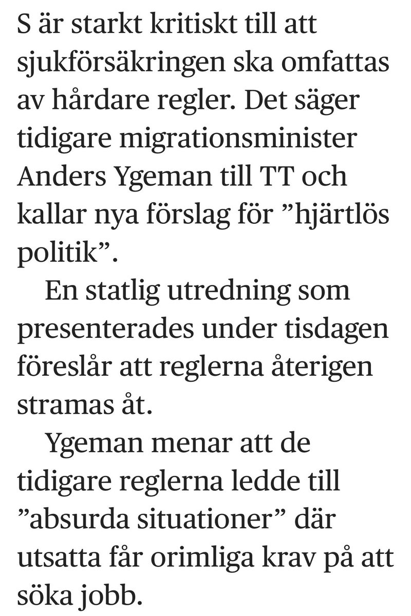 Nu har Anders ”Valium” @Ygeman tänkt till.. ..det var om jag inte minns helt fel @socialdemokrat själva som gav FK mandat att VÄGRA allvarligt sjuka ersättning.. ..alltså kritik utan substans och ett slag i luften.. ..bättre om det här stolpskottet satt ner och höll käften..😎