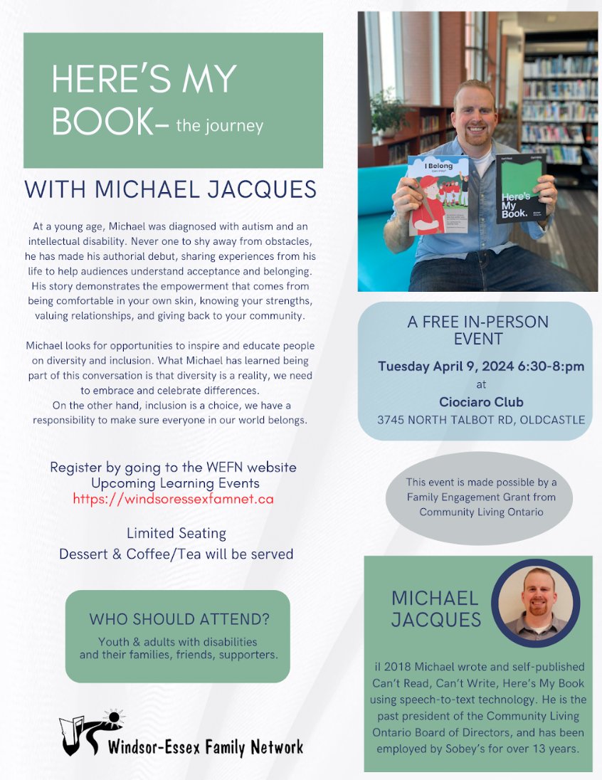Come meet Michael Jacques and hear about his experiences as he aspires to educate others on diversity and inclusion.