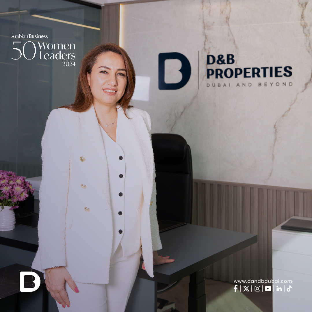 Thrilled to announce that our Deputy CEO, Ms. Mania Merrikhi, has been recognized among the '50 Inspiring Women Leaders 2024' by Arabian Business. Her dedication, leadership, and vision continue to inspire us all. 

lnkd.in/dNQ-fHCq

#dandbproperties #uaerealestate